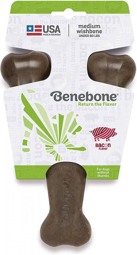 Benebone Bacon-Flavored Wishbone Dog Chew Toy